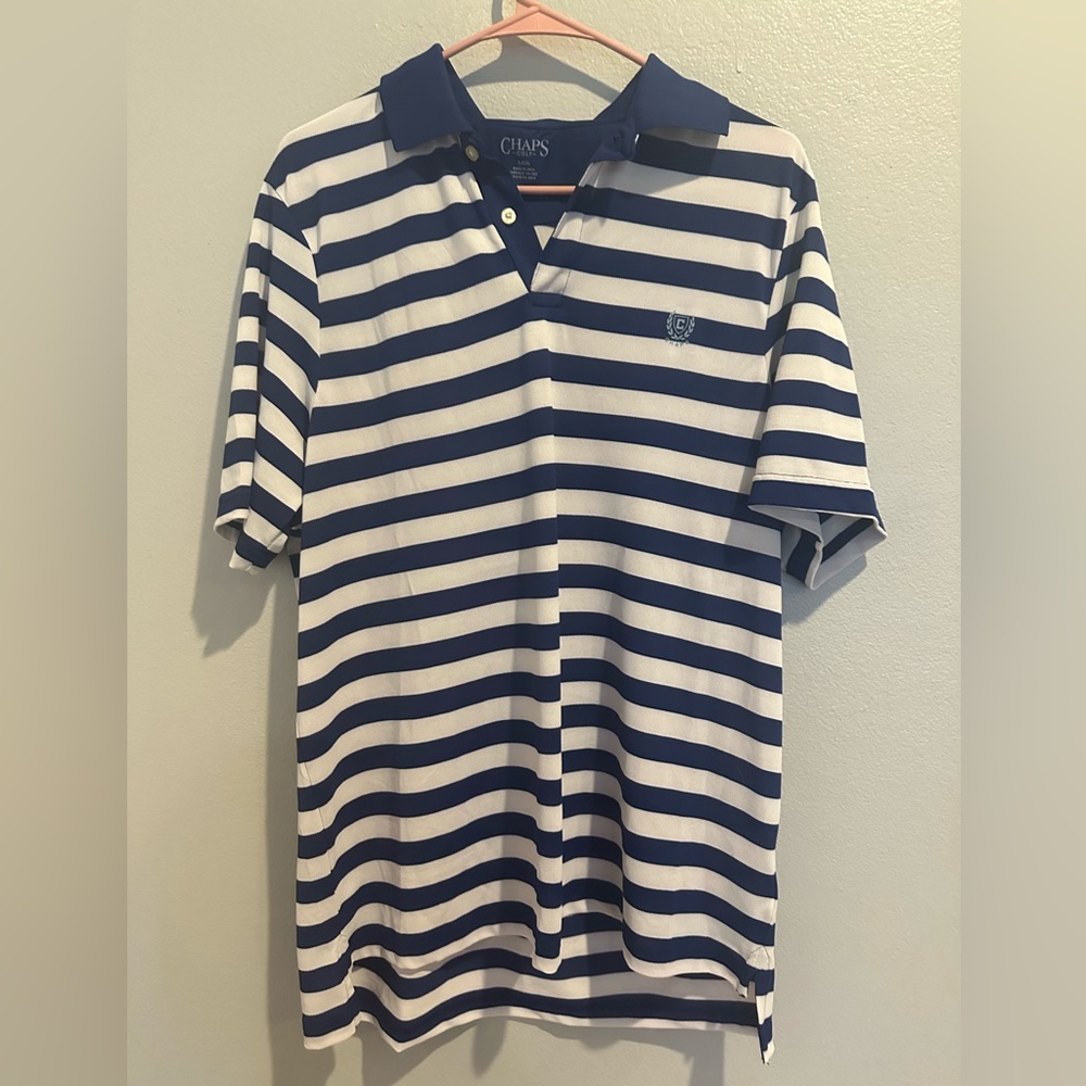 Golf Polo short sleeve Chaps striped